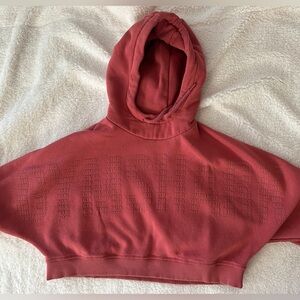 Gymshark Cropped Hoodie Sweatshirt Mauve Rust Size Small